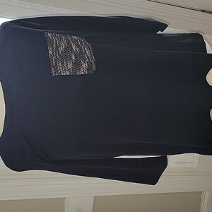 Papermoon Black 3/4 Sleeve Top